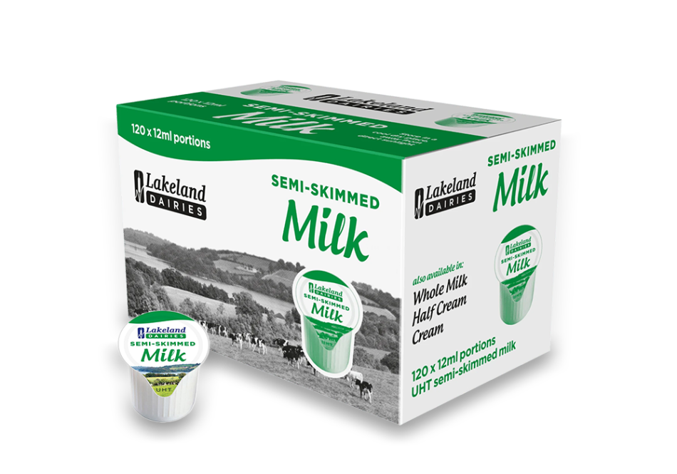 Lakeland Long Life Semi Skimmed Milk Portion Pots (12ml) Pack of 120