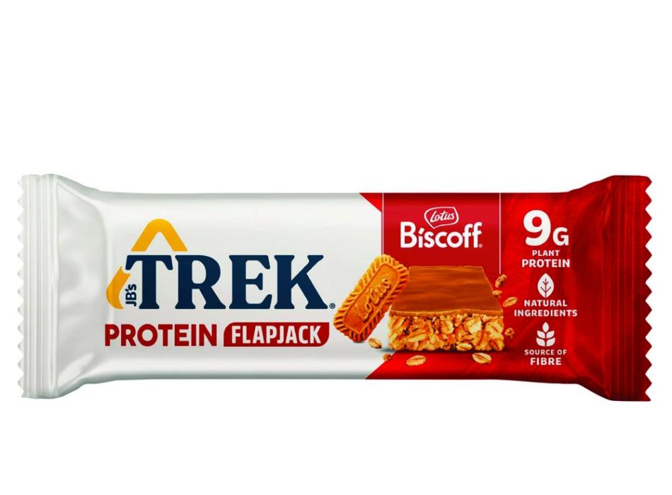 TREK Protein Flapjacks with Lotus Biscoff